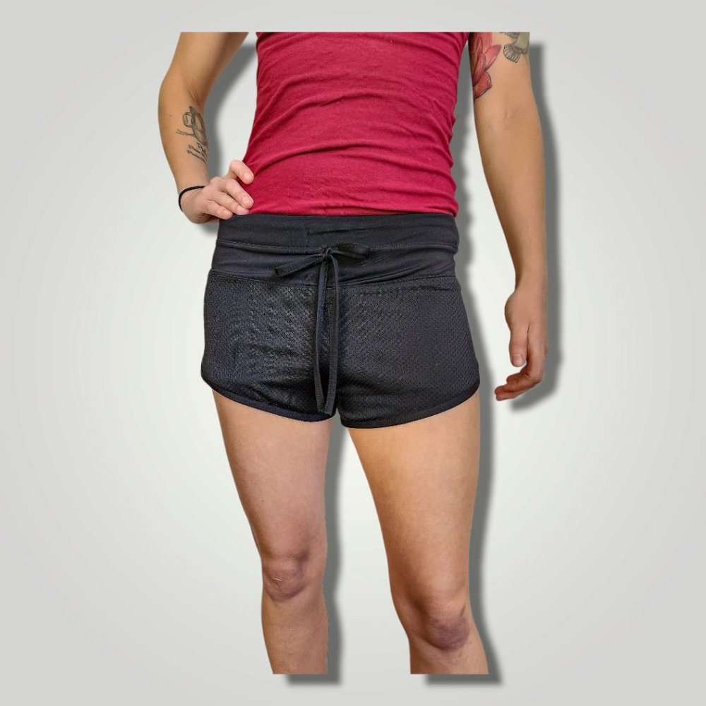 C-Mode Women's Jersey Knit Active Wear Shorts, Black